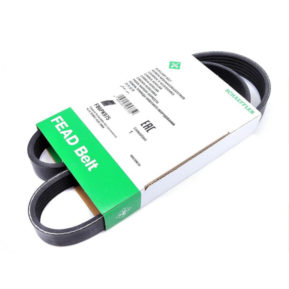 Ремень генератора Peugeot Partner 1.6 HDI 08-/Ford Connect 1.6TDCi 13-+AC FB 6PK975 INA