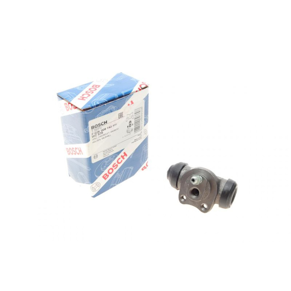 Цилиндр тормозной задний Chevrolet Aveo 03-/Daewoo Lanos/Nexia/Opel Astra F/Kadett 84-09d=19.05 - F 026 009 143 BOSCH Цилиндр тормозной задний Chevrolet Aveo 03-/Daewoo Lanos/Nexia/Opel Astra F/Kadett 84-09d=19.05 - F 026 009 143 BOSCH