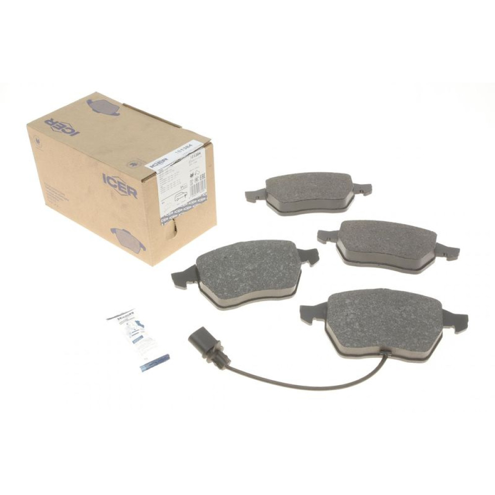 Колодки гальмівні передні Ford Galaxy 95-06/Seat Alhambra/VW Sharan 95-10 +датчик 181384 ICER