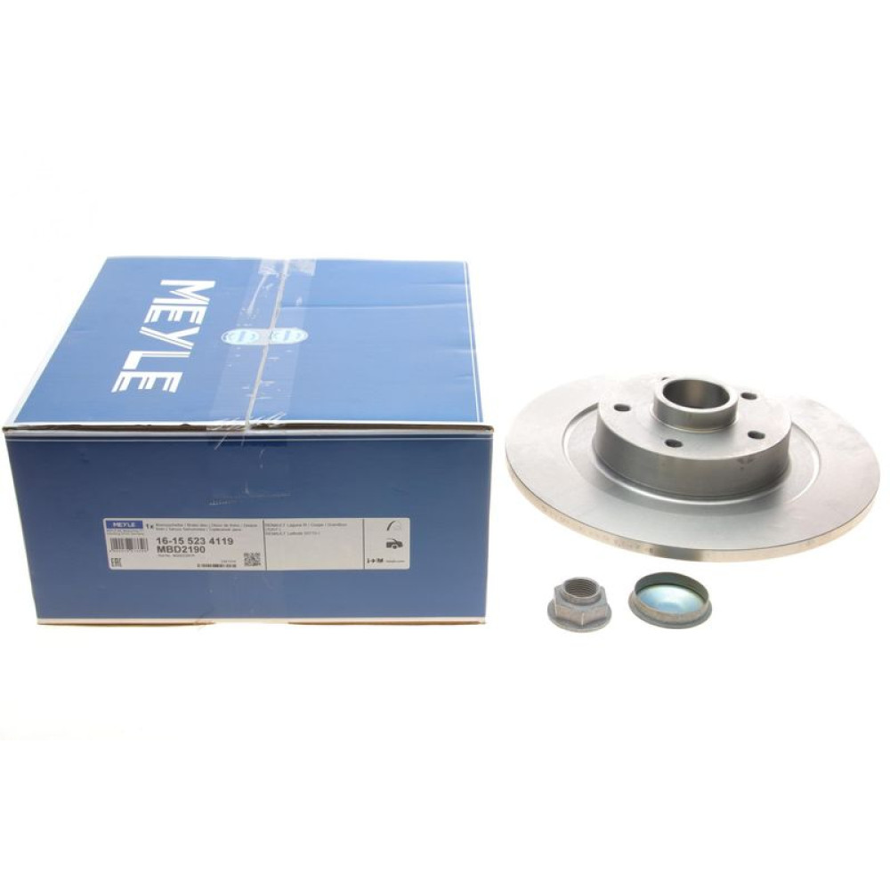 Диск тормозной задний Renault Laguna III 08-300x11+ABS с подшипником - 16-15 523 4119 MEYLE