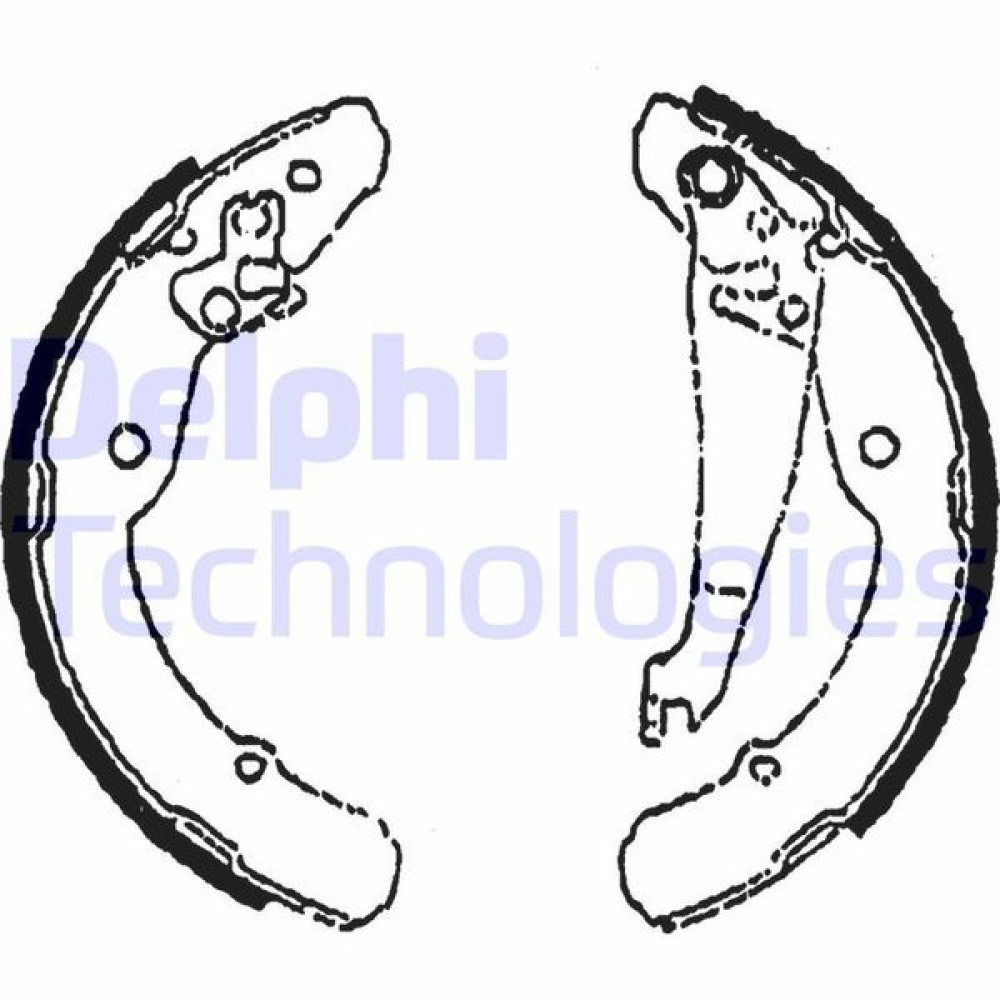 Колодки тормозные задние VW Caddy II 95-04 барабанные 230x30 - LS1784 DELPHI