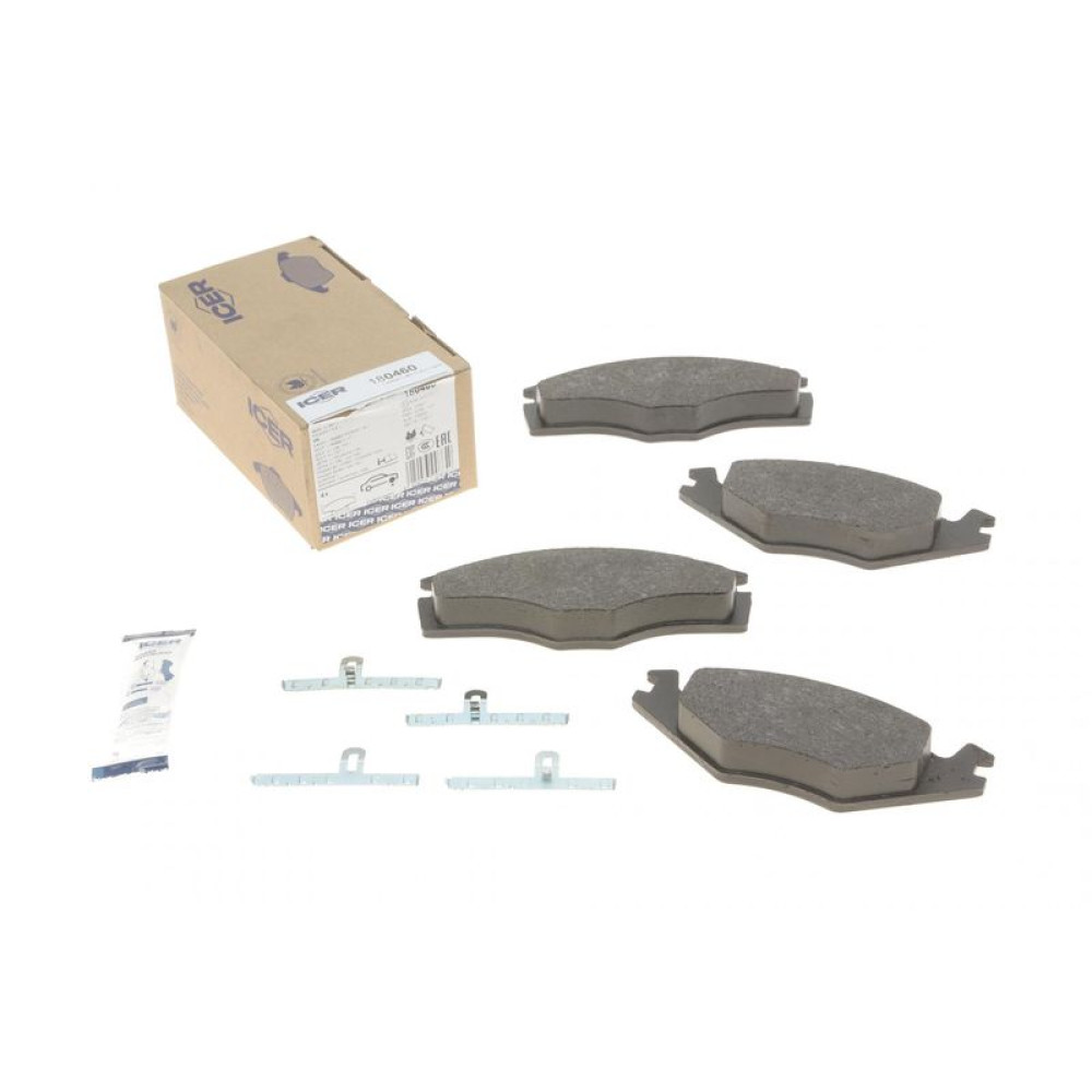 Колодки гальмівні передні Seat Cordoba/Ibiza/Toledo 93-02/VW Caddy/Passat B2-B4 79-92/Golf 74-99 180460 ICER