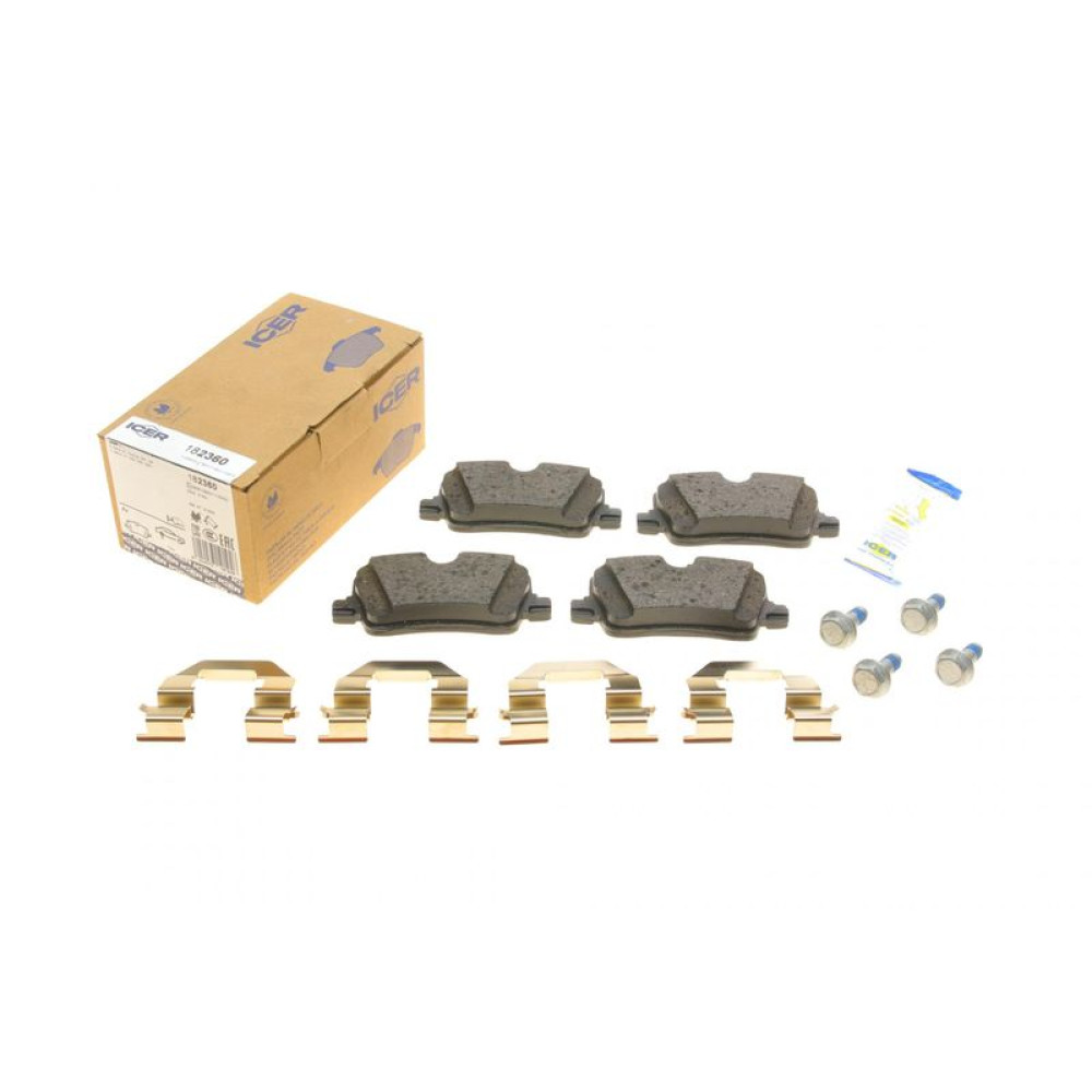 Колодки гальмівні задні BMW 3 G20/G21/G80/G81/G28/4 G22/G23/G82/G83/G26 18-/2 G42/G87 21- 182360 ICER