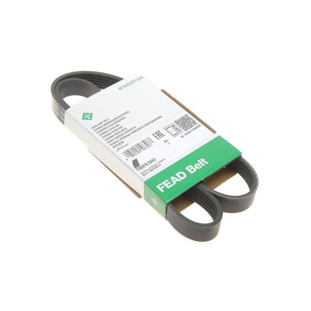 Ремень генератора VW Caddy/Golf/Passat/T4 1.9 D/TD 96- FB 6PK1043 INA