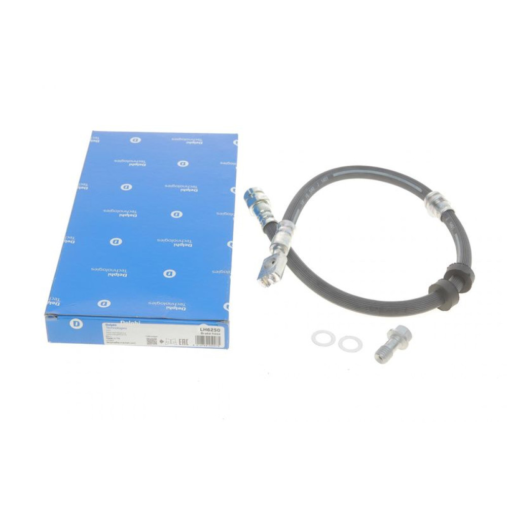 Шланг гальмівний передній VW Polo/Skoda Fabia I/II/Roomster/Seat Ibiza 99-15 LH6250 DELPHI