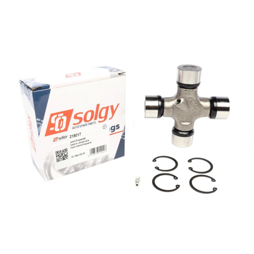 Хрестовина кардана Iveco Daily 30.188x106.35 з масленкою - 218017 SOLGY