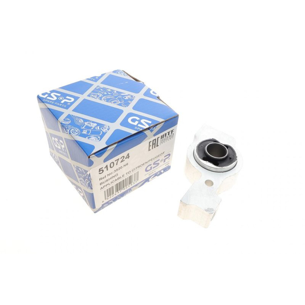 Сайлентблок важеля переднього/ззаду Citroen C6 05-/ Peugeot 407 04- 510724 GSP
