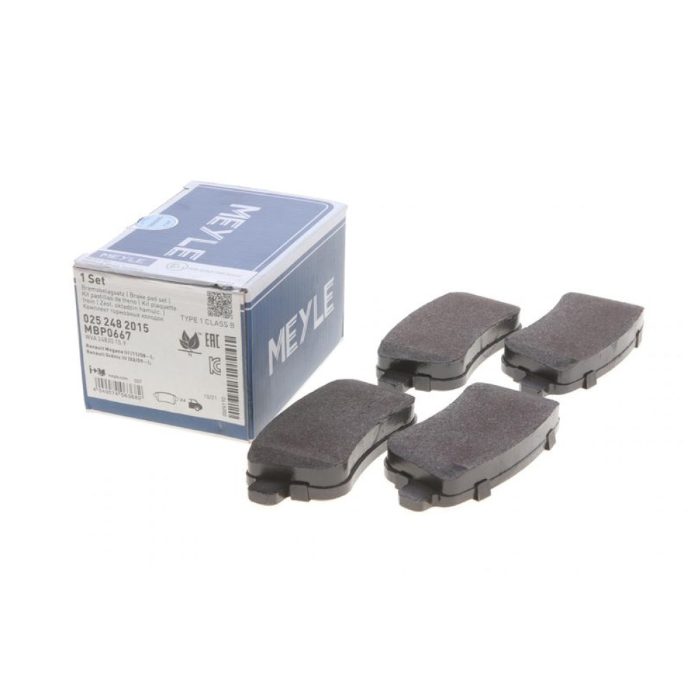 Колодки гальмівні задні Renault Fluence/Megane/Scenic 08- - 025 248 2015 MEYLE
