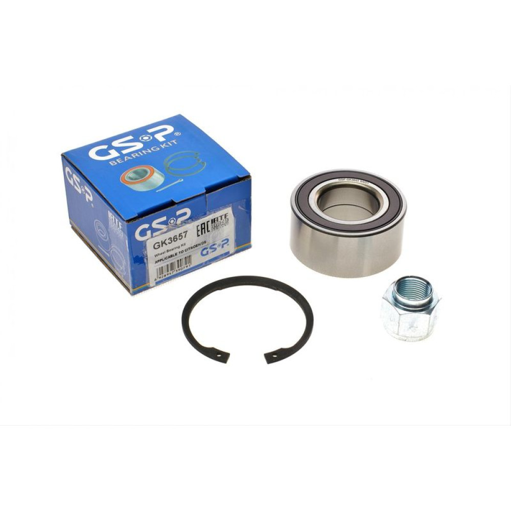 Підшипник маточини передньої Citroen C3/Peugeot 207/208 02- 37x72x33 +ABS к-кт GK3657 GSP
