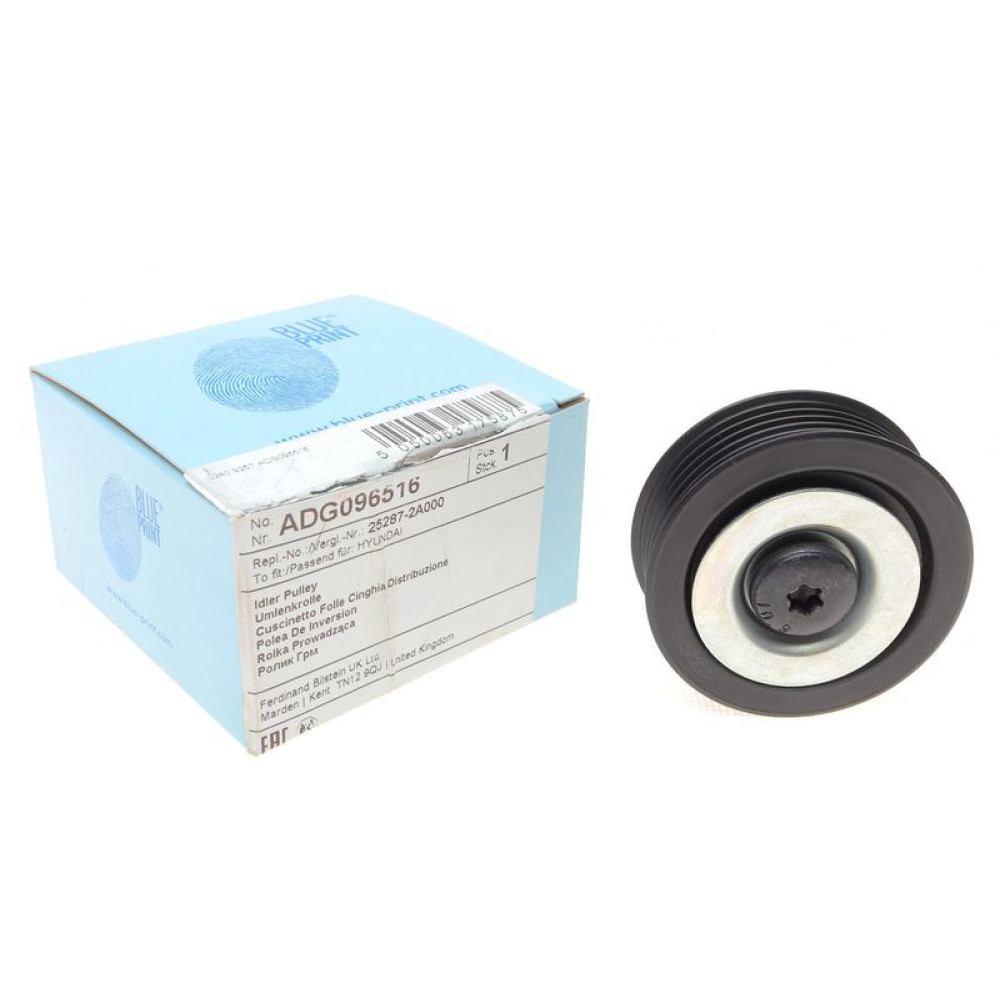 Ролик генератора Hyundai Accent/Kia Rio 1.1D-1.7D 05- паразитний 60х22 ADG096516 BLUE PRINT