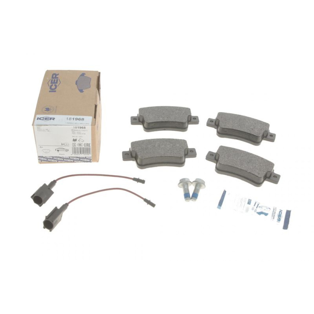 Колодки тормозные задние Fiat Punto 08-181968 ICER