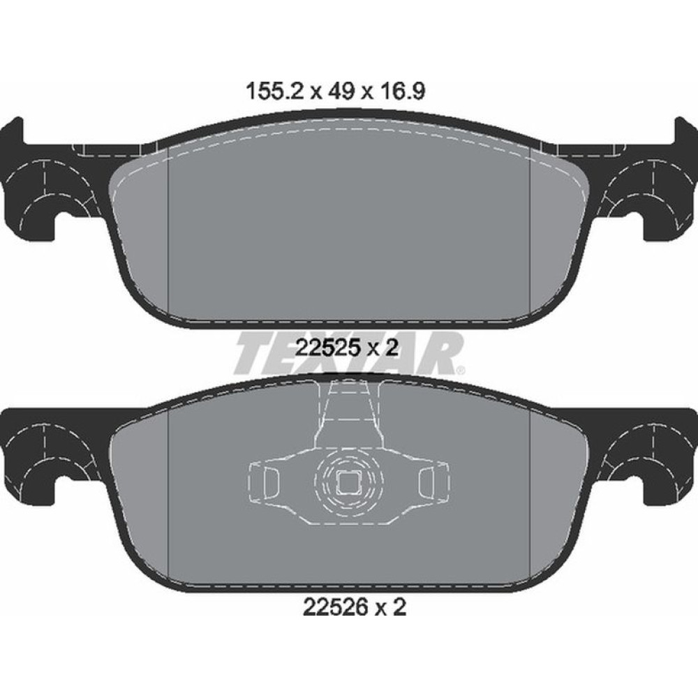 Колодки гальмівні передні Renault Logan II/Clio IV/Sandero II 12- Teves Q+ - 2252501 TEXTAR