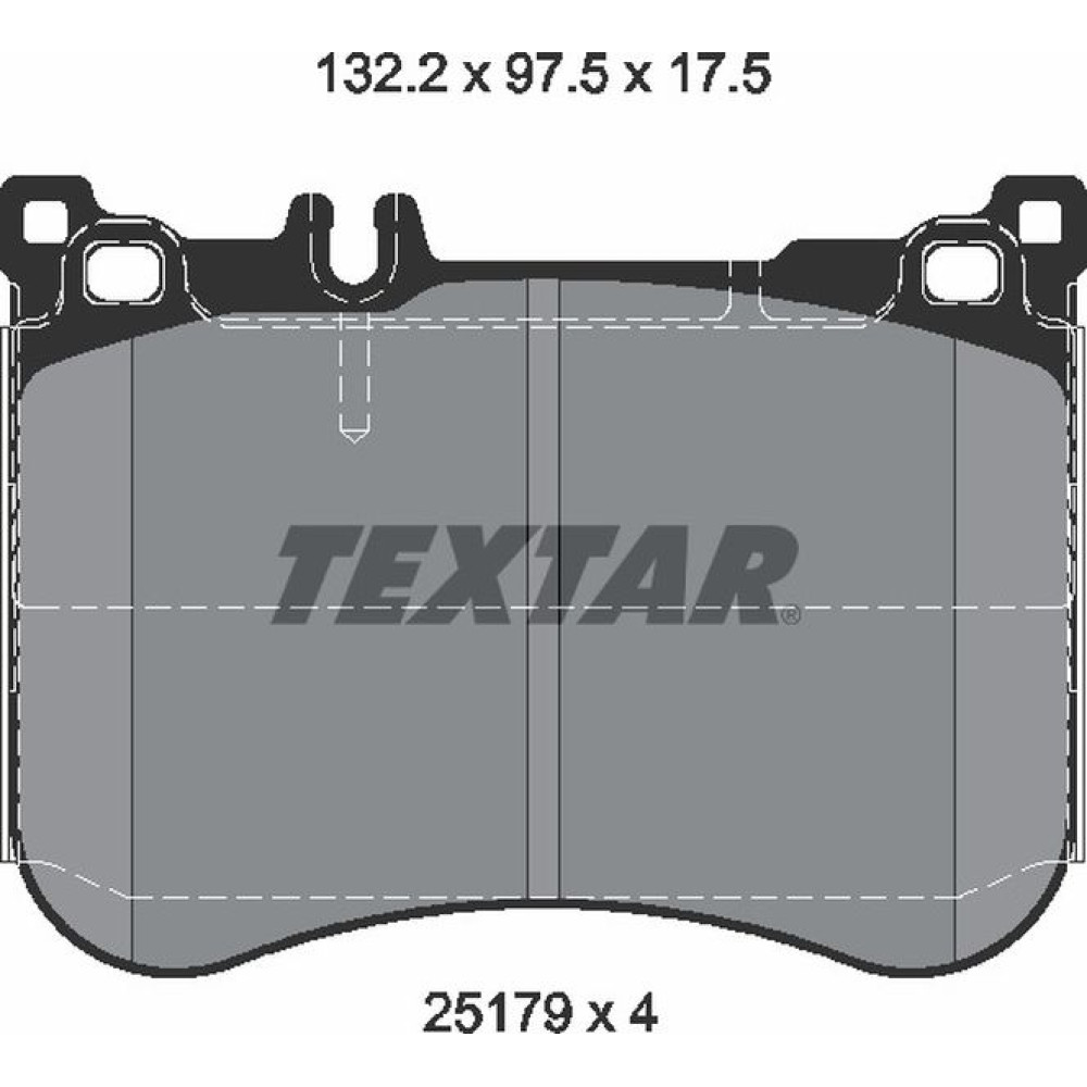 Колодки гальмівні передні Mercedes E-class W213/S213/C238/ S-class W222/C217 13- Brembo132.2x97.5x17.5 Q+ - 2517903 TEXTAR