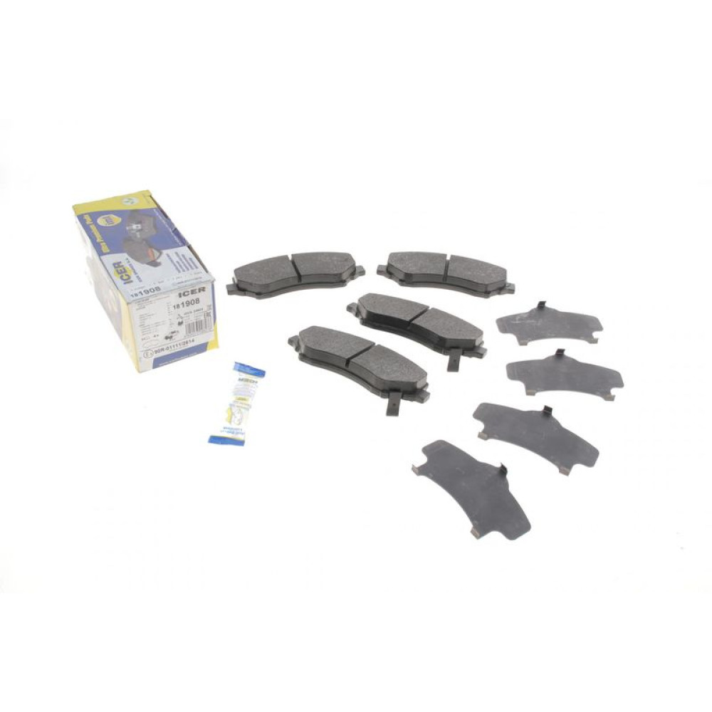 Колодки тормозные передние Chrysler Grand Voyager/Dodge Caravan/Journey/Jeep Cherokee/Compass 07- 181908 ICER