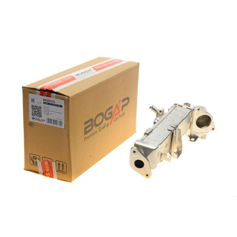 Радиатор рециркуляции ВГ с клапаном EGR BMW 5 F10/F07 3.0 12-17 N57 B6320103 BOGAP