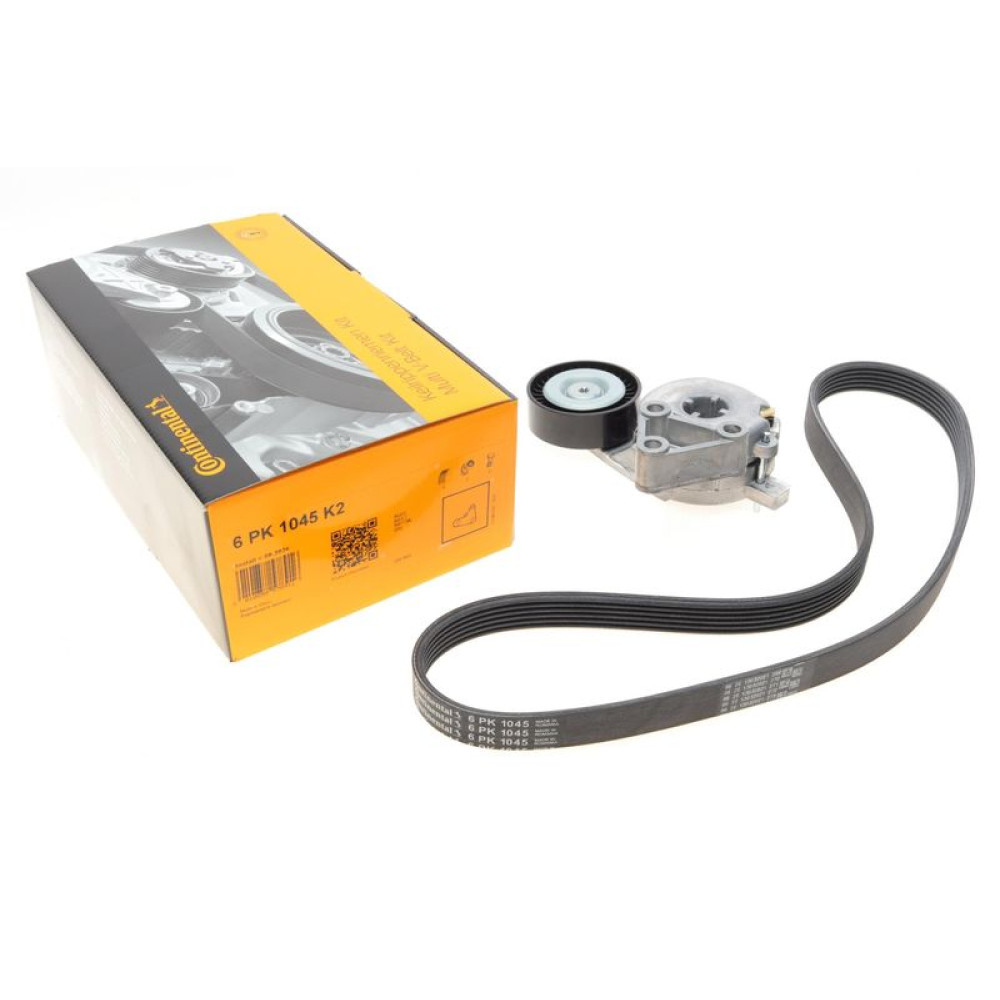 Комплект ремня генератора VW Caddy III 1.6 BiFuel/2.0 EcoFuel 06-15 6PK1045 - 6PK1045K2 CONTINENTAL