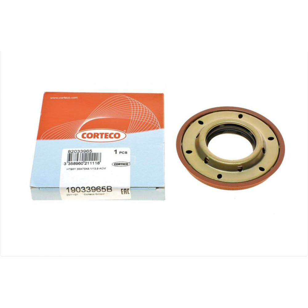 Сальник півосі Opel Astra H/J/Vectra C 1.9-3.0 CDTI 04- 35x73x8.1/13.9 19033965B CORTECO