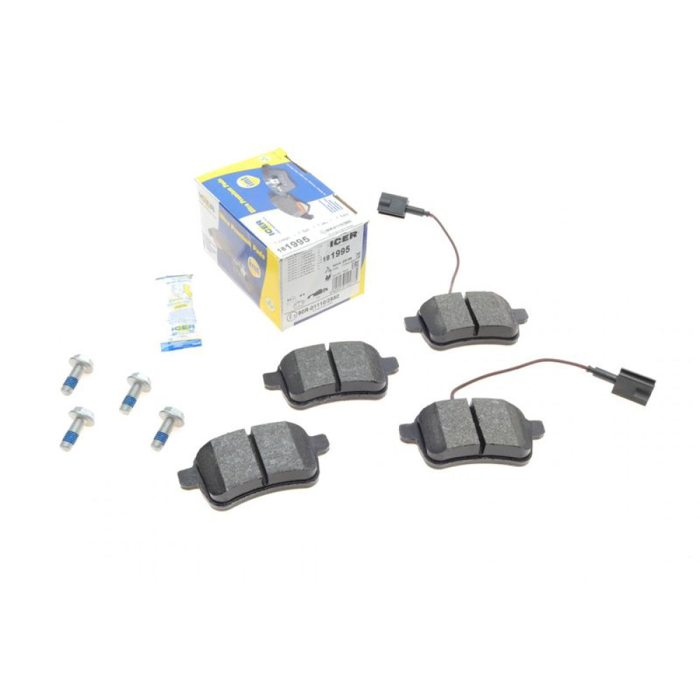Колодки гальмівні задні Alfa Romeo Giulietta 10-20 +датчики 181995 ICER