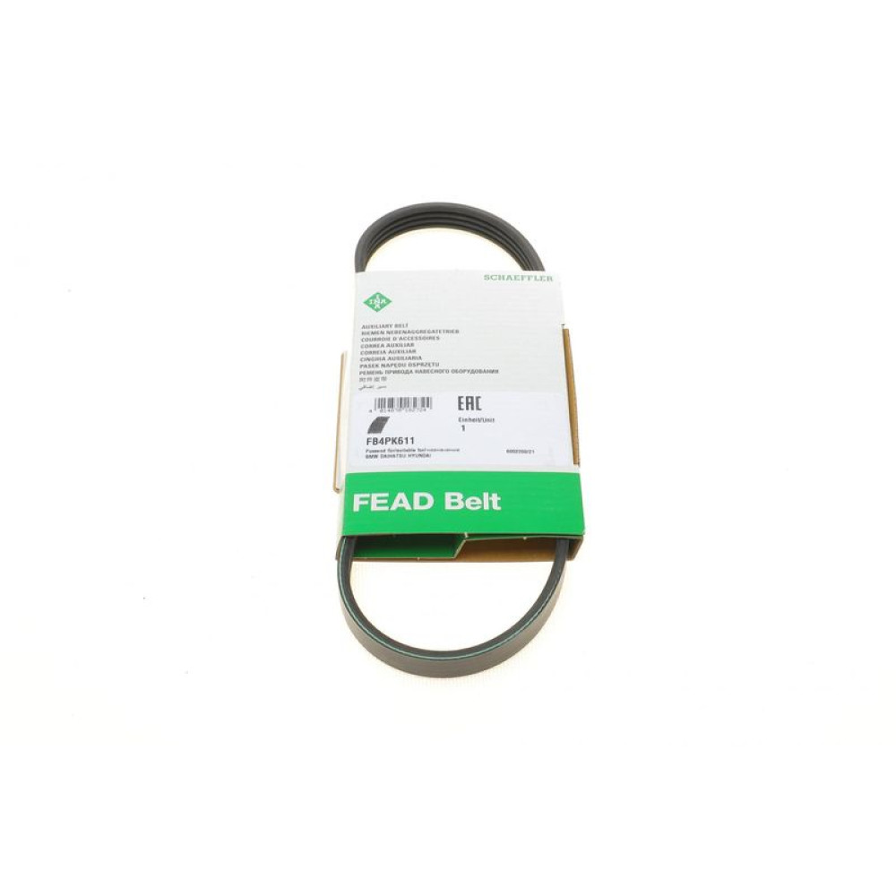 Ремень генератора Hyundai Accent 1.3/1.5i/Getz 1.3i 94-05 FB 4PK611 INA