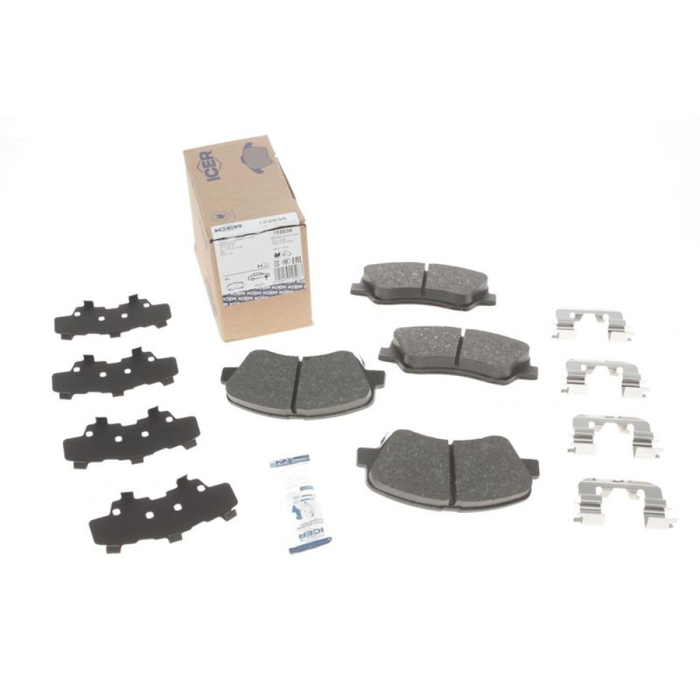 Колодки гальмівні передні Hyundai Accent IV 10-/ i20 14-/Solaris 17-/Kia Rio III 11- 182035 ICER