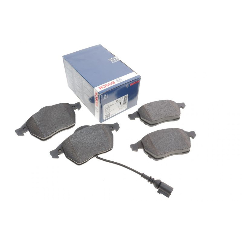 Колодки гальмівні передні Audi A3/TT/Seat Leon/Skoda Octavia/VW Golf 96-10/Polo 05-09 +датчик - 0 986 494 018 BOSCH