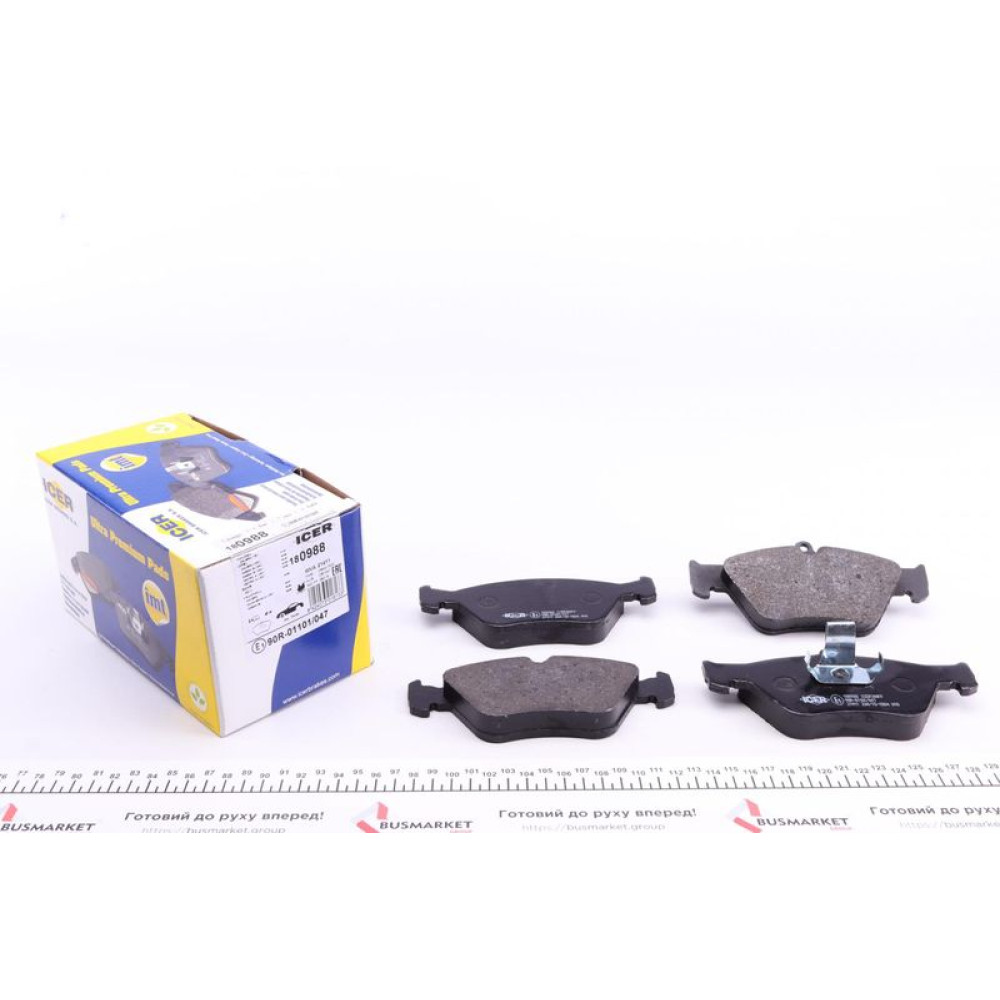 Колодки гальмівні передні Opel Omega B 94-00/Vectra A 93-95/Saab 900 93-98 180988 ICER