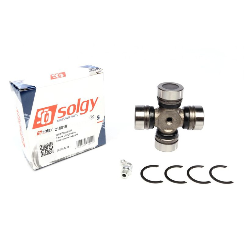 Хрестовина кардана Iveco Daily 30.22x80.15 з масленкою - 218019 SOLGY