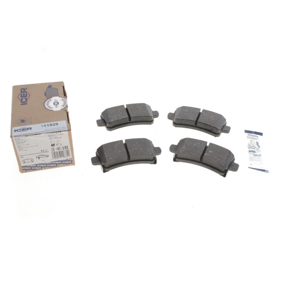Колодки гальмівні задні Opel Insignia 08-17/Chevrolet Malibu/Bentley Flying Spur 12-/Saab 9-5 10- 181929 ICER