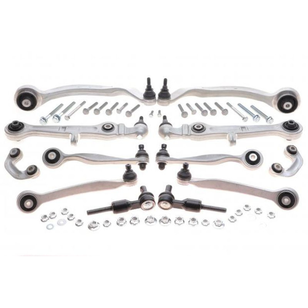 Комплект рычагов подвески передней Audi A4 04-08 тонкий палец/полный - 99-05002 RTS