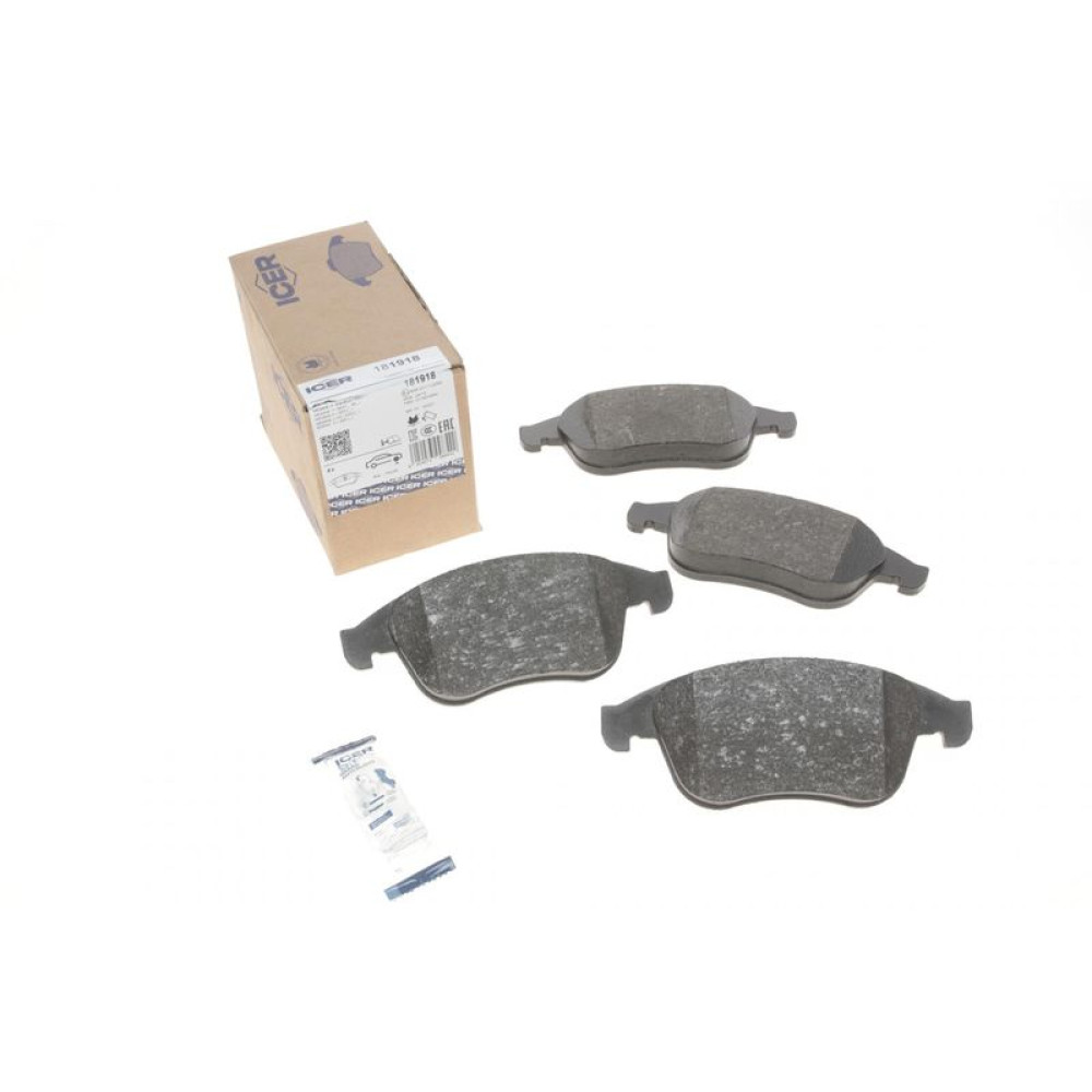 Колодки гальмівні передні Renault Megane III/Laguna III/Scenic III 08-/Clio 13- WVA 24710/24826 181918 ICER