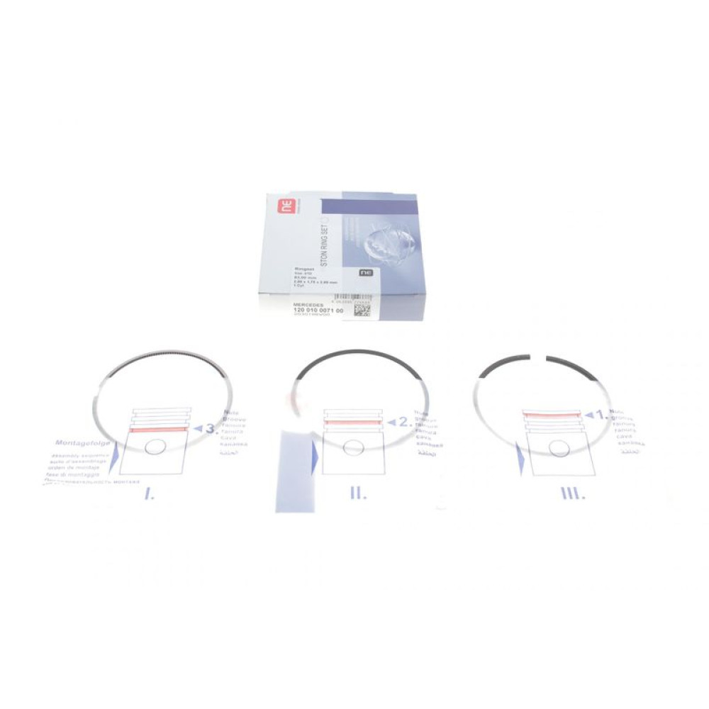 Кольца поршневые Mercedes Sprinter 2.2CDI OM651 83.00mm/STD 2-1.75-2 = 8912770000 120 010 0071 00 NPR