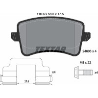 Колодки гальмівні задні Audi A4/A5/Q5 07- Lucas; 330mm Q+ - 2460601 TEXTAR