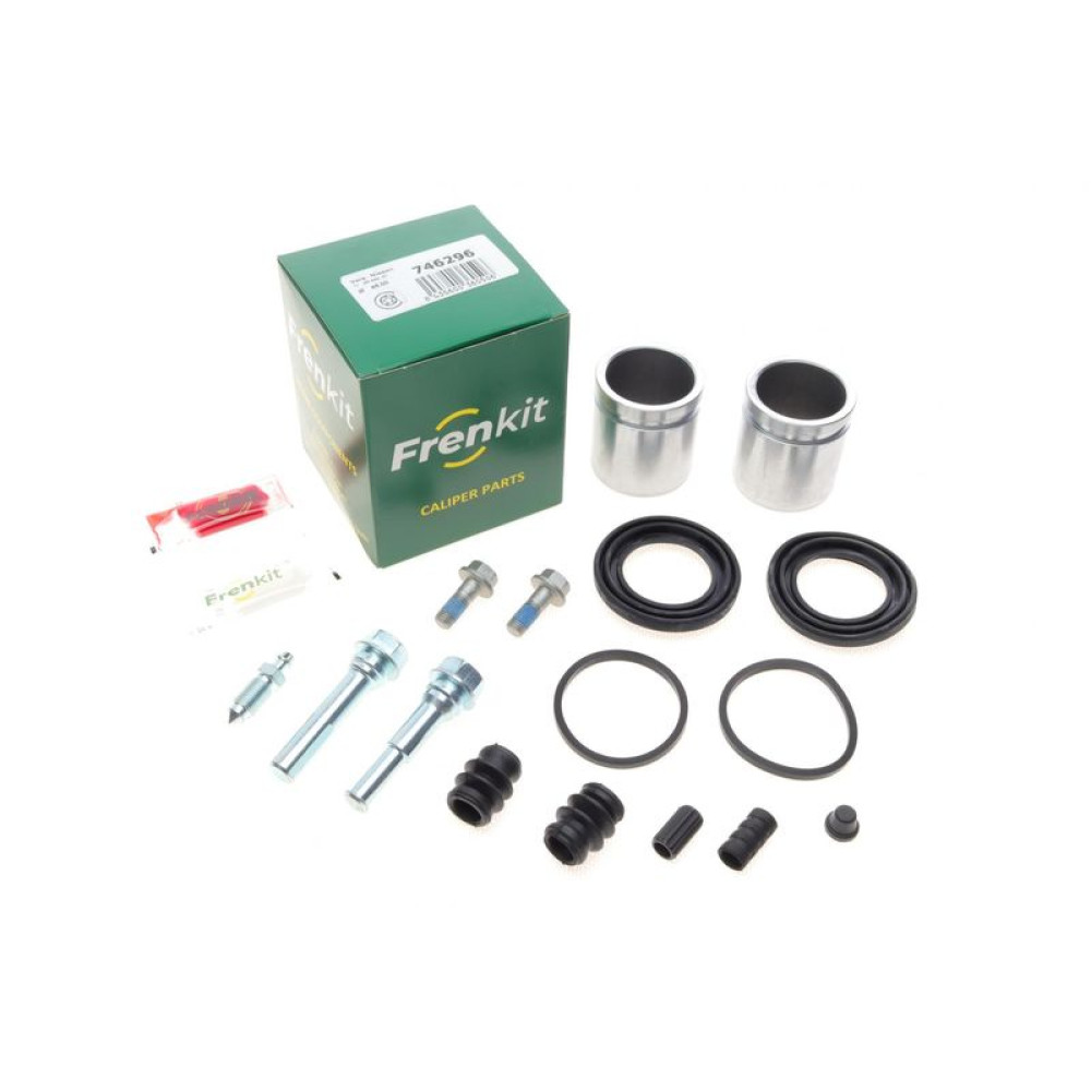 Ремкомплект суппорта переднего Nissan NP300 05- d=46mm Niss+2 поршня/направляющая SuperKit 746296 FRENKIT