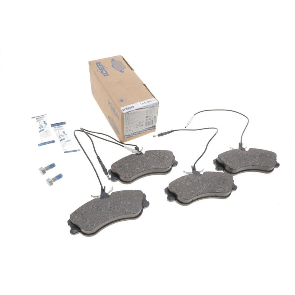 Колодки гальмівні передні Citroen Berlingo 96-11/Xsara/Peugeot 306 93-05/Partner 96-15 +датчики 181136-700 ICER