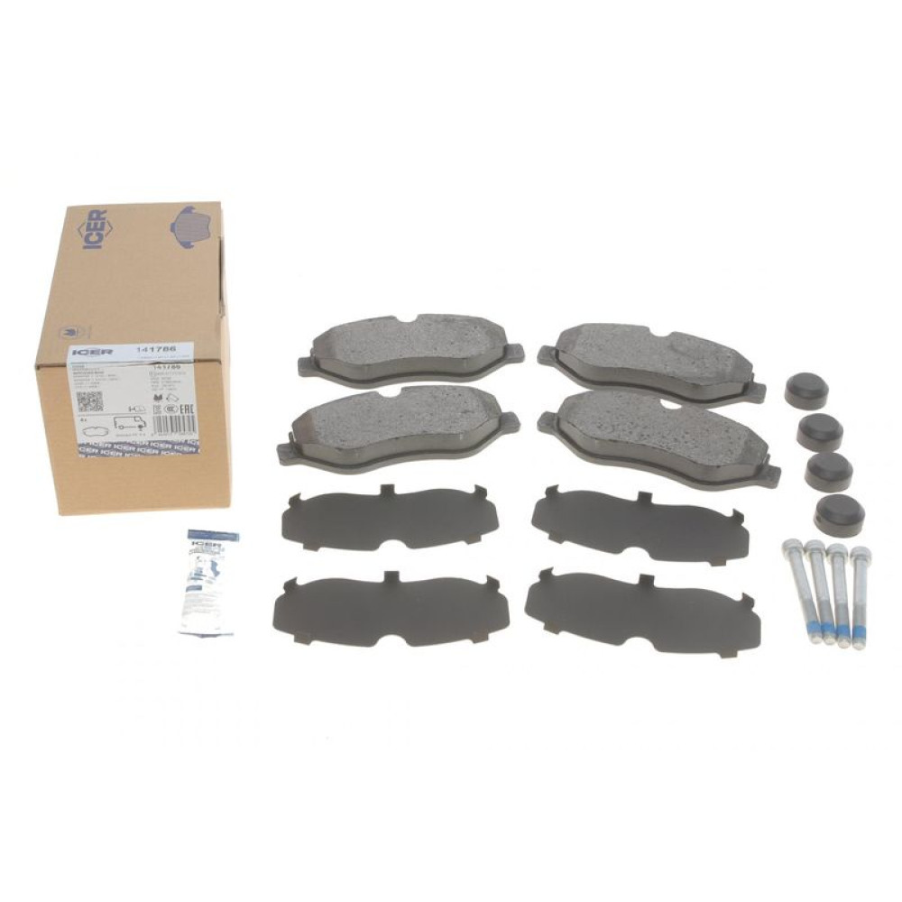 Колодки гальмівні передні Mercedes Sprinter 906,907,910/VW Crafter 06-/MB Vito W639 03-/W447 14- 141786 ICER