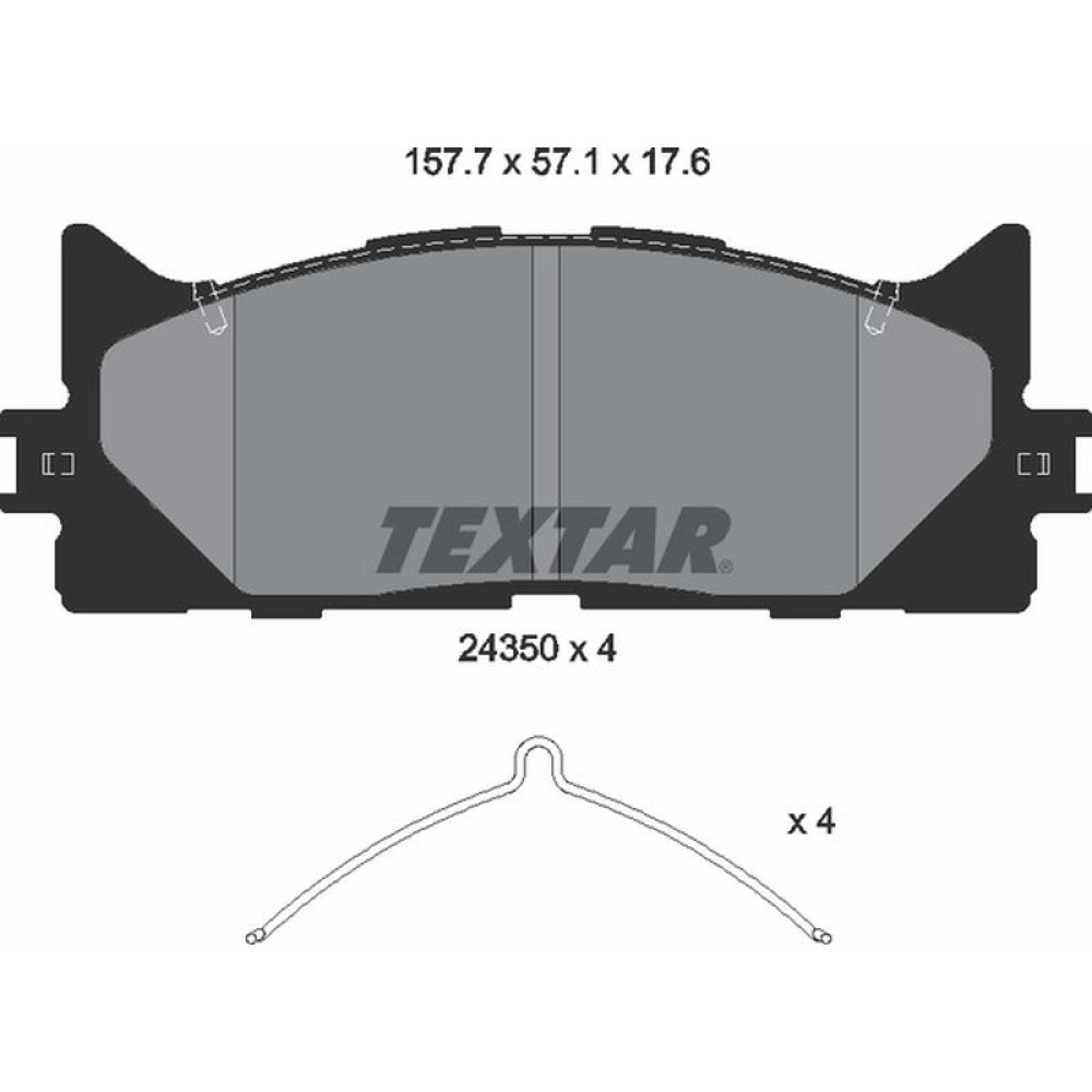 Тормозные колодки передние Toyota Camry/Lexus ES 01- Akebono - 2435001 TEXTAR