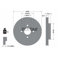 Диск тормозной передний Ford Fiesta 08-258x23 PRO+ - 92176005 TEXTAR