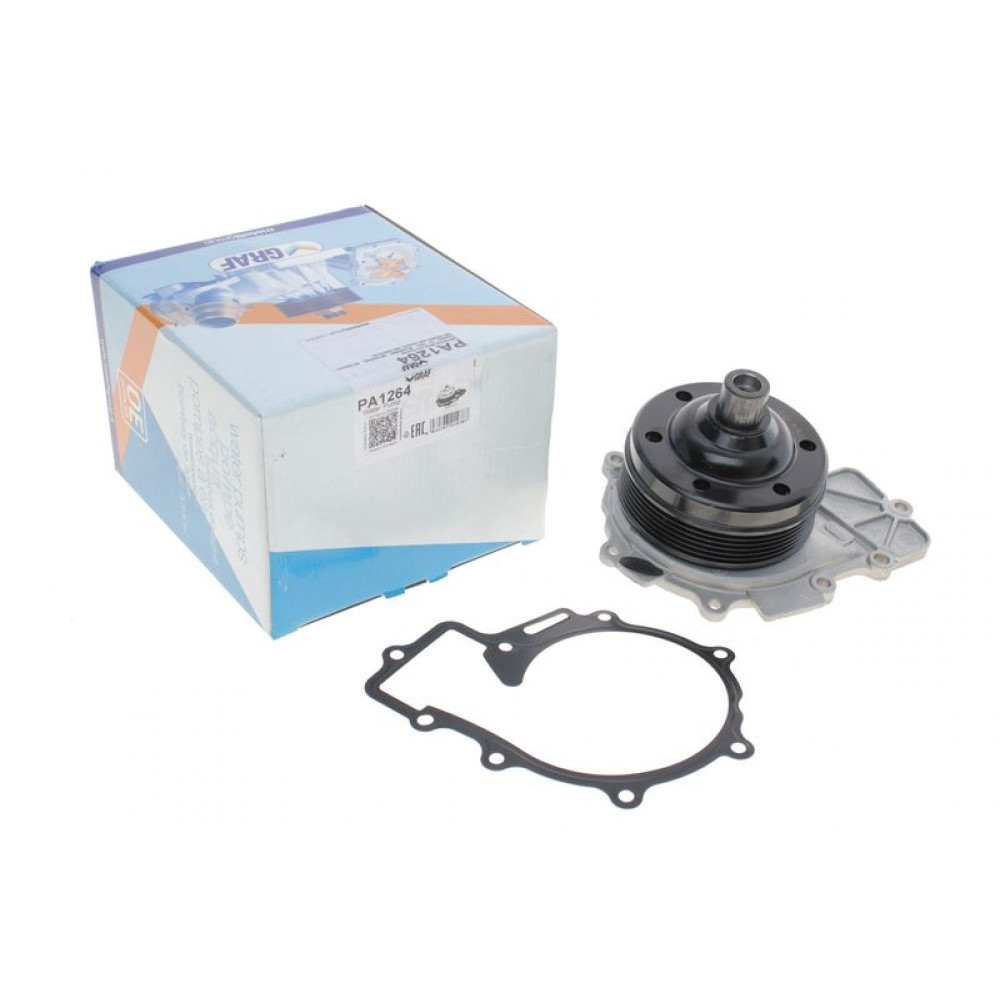 Помпа води Mercedes Sprinter 906 2.2CDI OM651 06- перемикається B/B 9 лоп 6 кан PA1264 GRAF