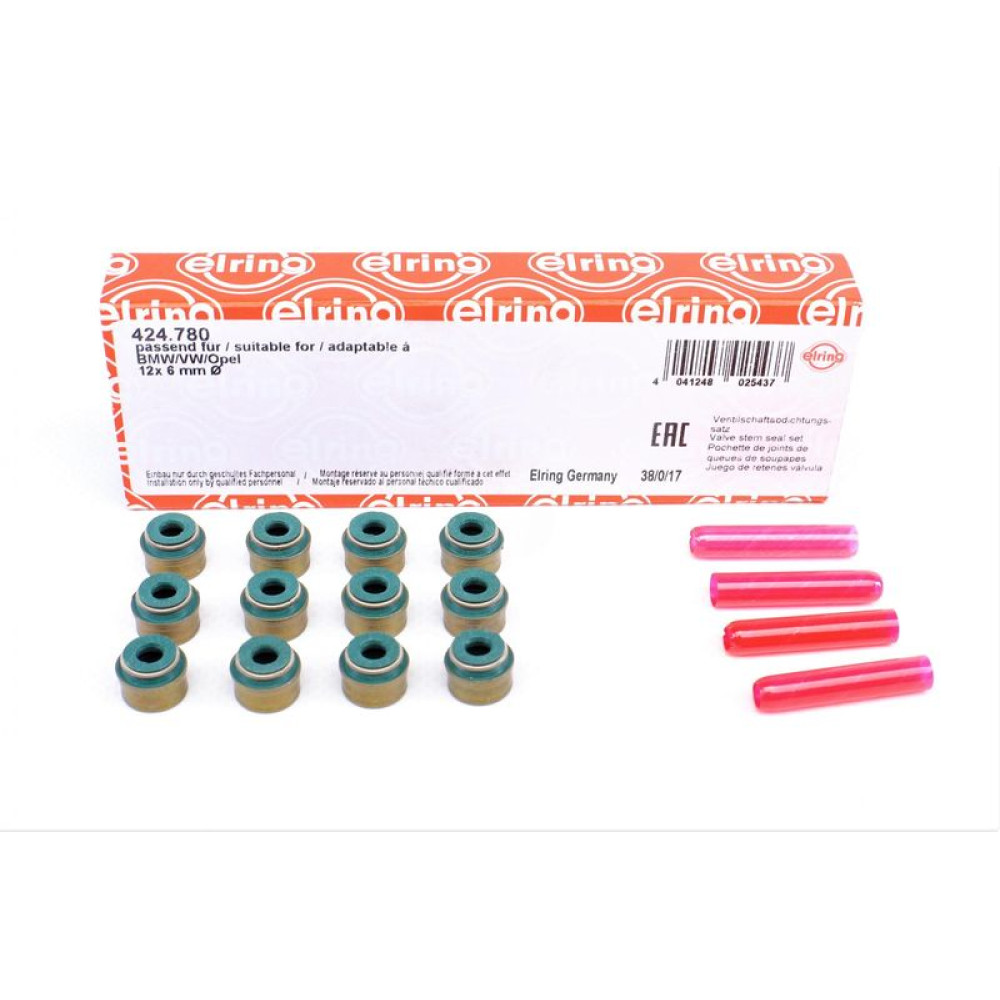 Сальник клапана впуск/випуск Audi A4/A5/A6 2.5-3.0dci 01- к-кт 12шт 424.780 ELRING