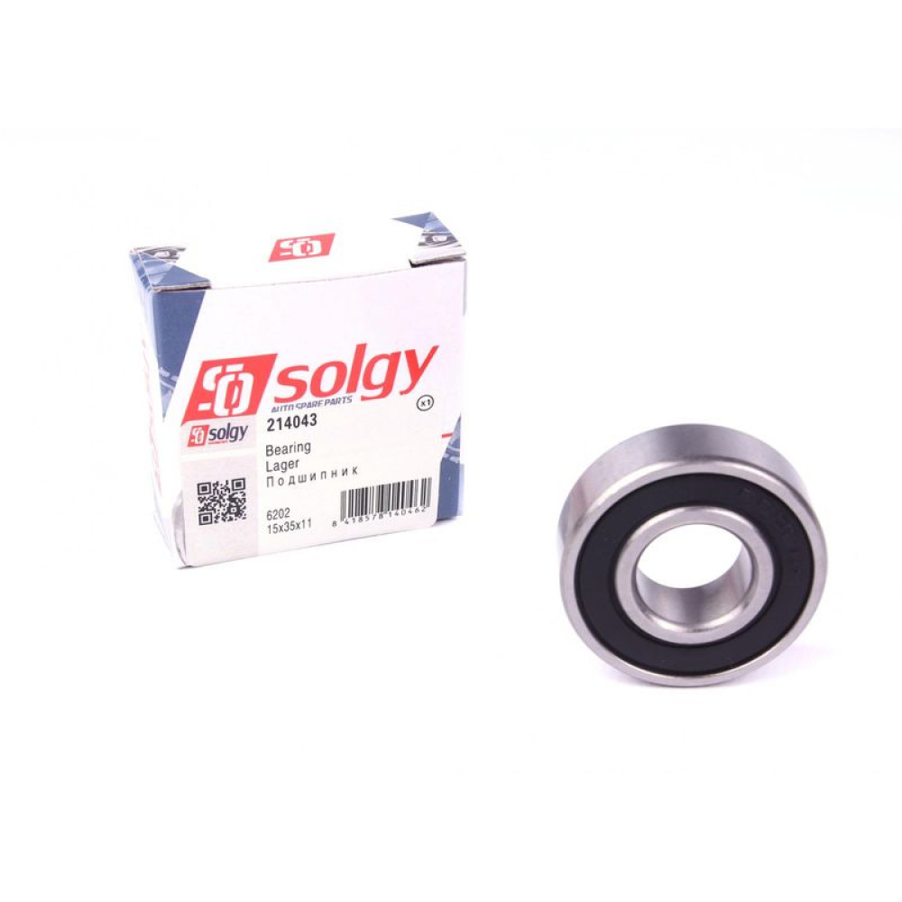 Подшипник генератора 15x35x11 - 214043 SOLGY