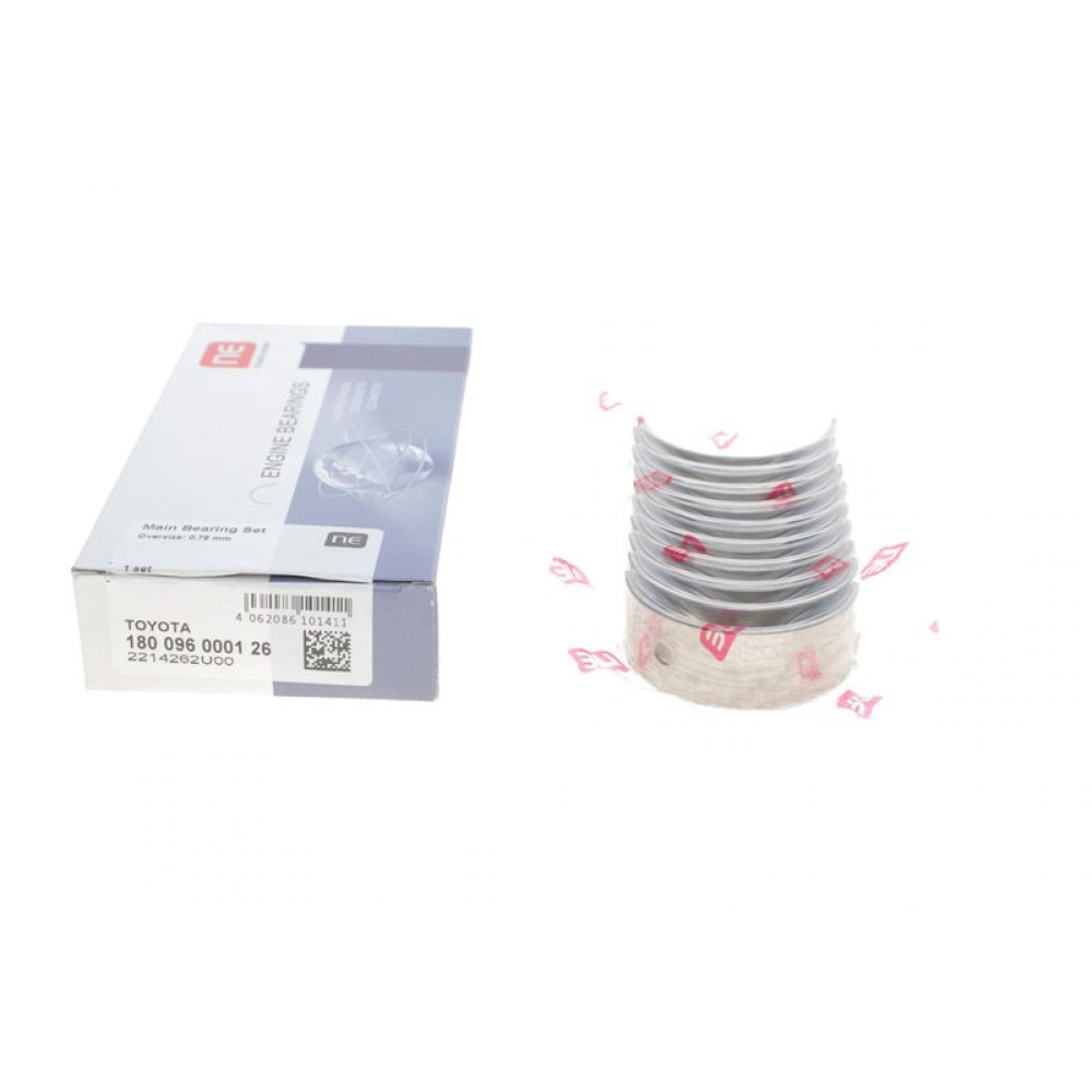 Вкладыши коренные Toyota Corolla/Starlet/Townace 1.0 2K/4K/5K 82-86 +0.75 = 6096047500 180 096 0001 26 NPR