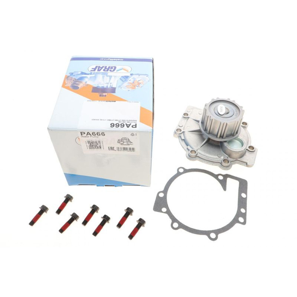 Помпа води Volvo S90/V90 2.5/2.9 97-98/960 2.9 94-96 14z R/B 7 лоп PA666 GRAF