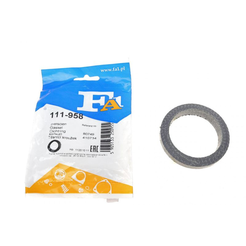 Прокладка труби вихлопної VW T5 1.9 TDI/2.0 TDI/2.5 TDI 06-15/ T6 2.0 TDI 15- 57.5x76x14 кільце 111-958 FA1