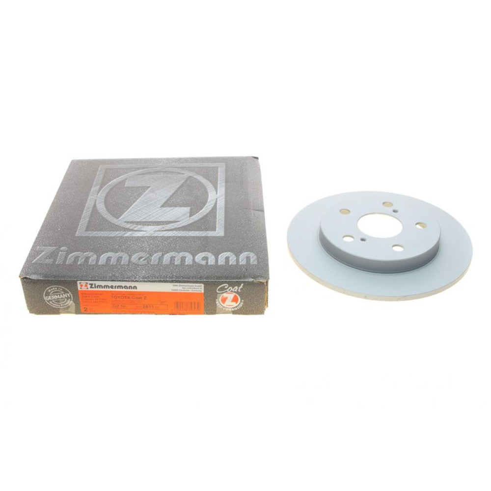 Диск тормозной задний Toyota Auris/Corolla 06-259x9 - 590.2811.20 ZIMMERMANN