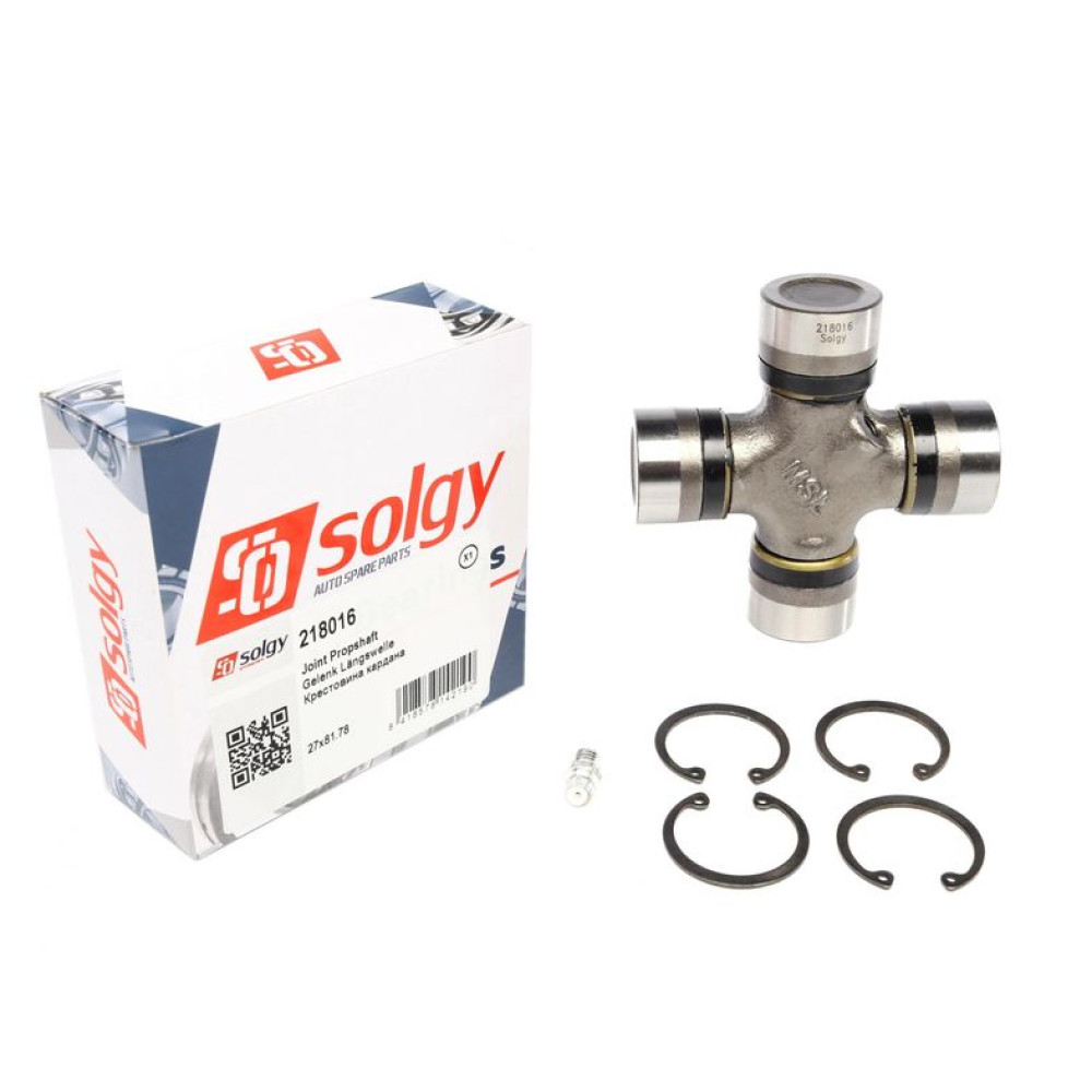 Хрестовина кардана Iveco Daily 27x81.78 з масленкою - 218016 SOLGY