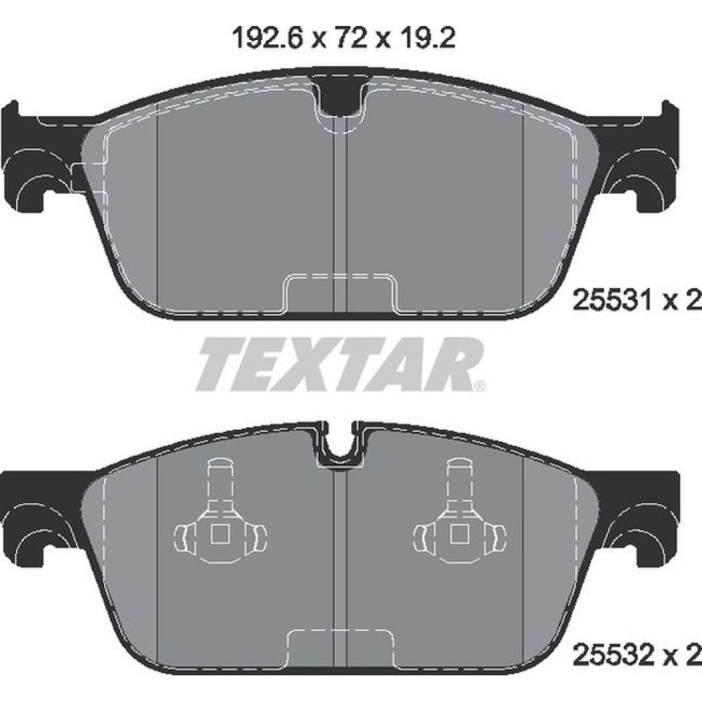 Колодки гальмівні передні Mercedes M-class W166/GL-class X166 11- Teves Q+ - 2553101 TEXTAR