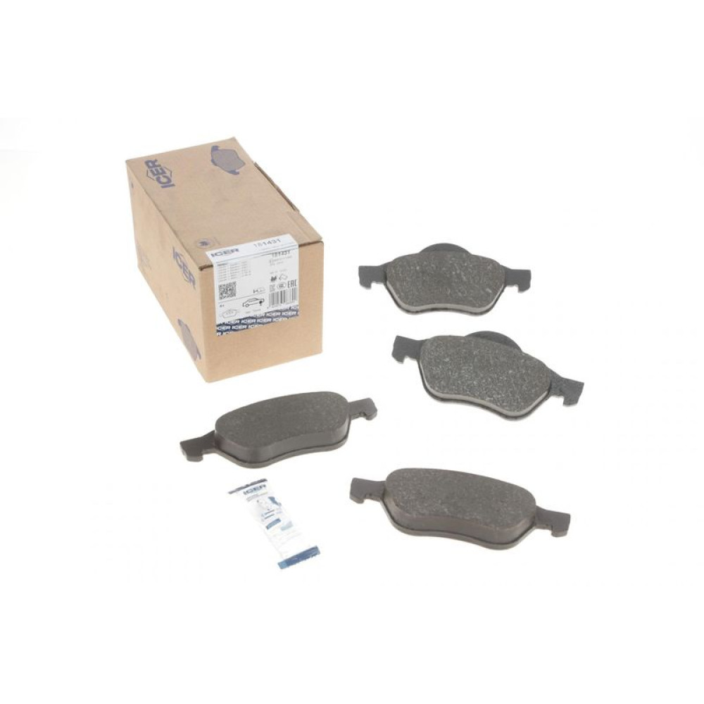 Колодки гальмівні передні Renault Laguna II/III 01-15/Megane II 03-/Wind 10- 181431 ICER