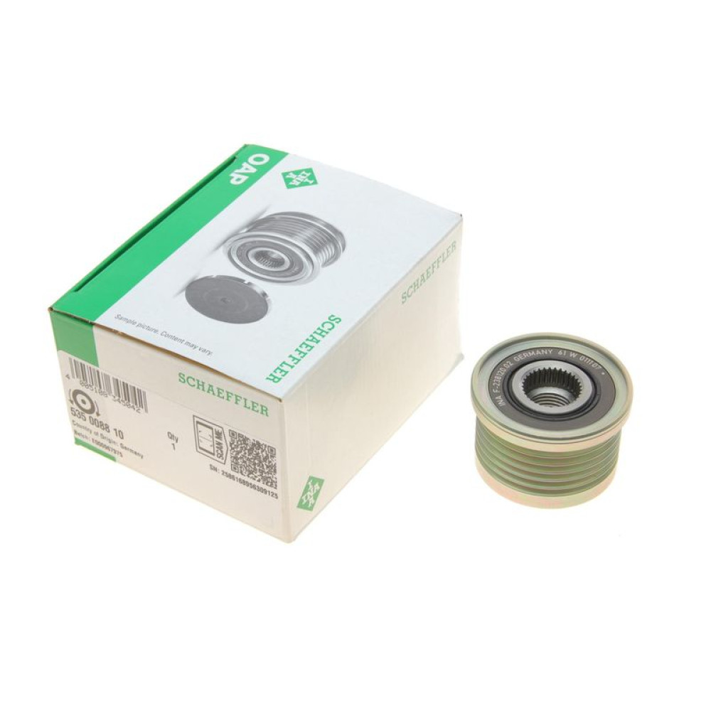 Шкив генератора Renault Laguna II/Megane II 1.9 dCi 01-, F9Q - 535 0088 10 INA