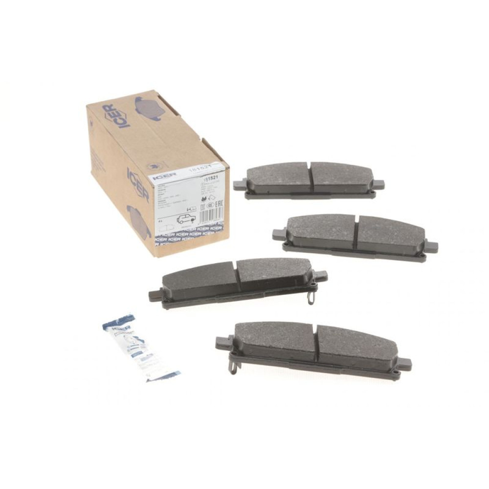 Колодки гальмівні передні Nissan X-Trail 01-13/Pathfinder 97-04/Infiniti Q45 93-01/QX4 97- 181521 ICER