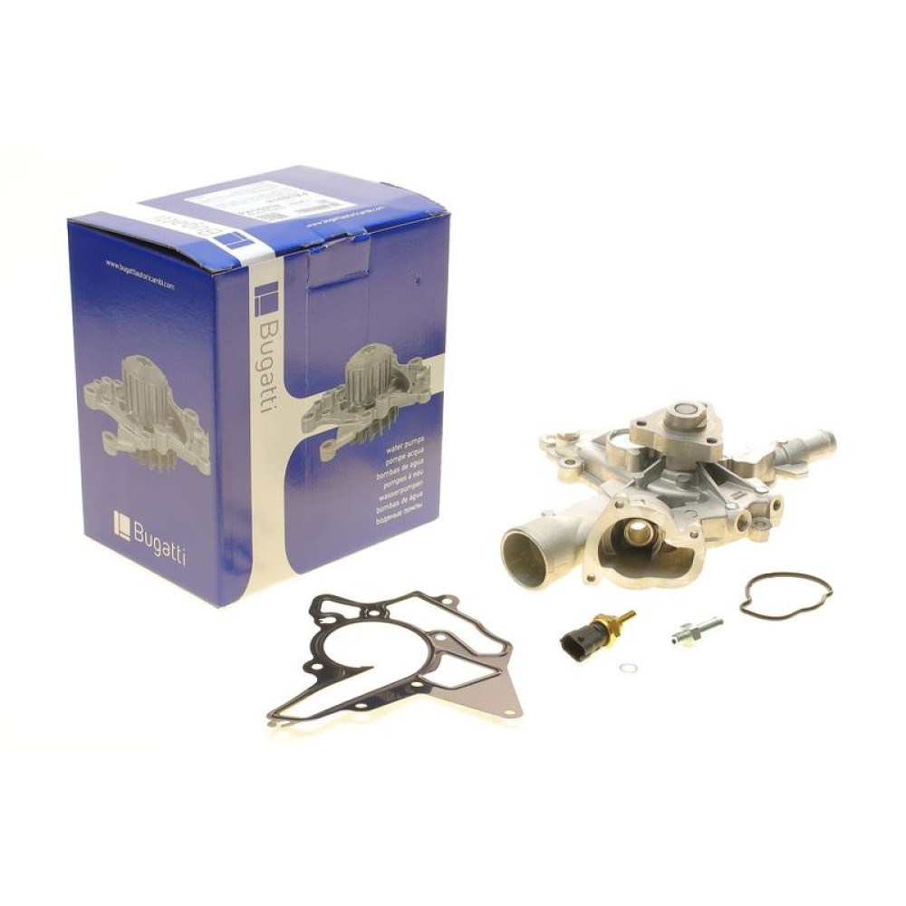 Помпа води Opel Astra G/H/Corsa C/D 1.2 16V/1.4 00-14/Combo 1.4 16V 05- B/B 8лоп с датчиком t PA10318 BUGATTI